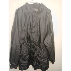 Reebok Greg Norman Collection Size 2XL Windbreaker Vented Jacket Black Back Hit!